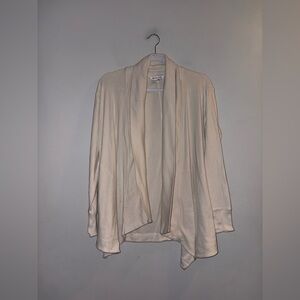 Athleta | Cream Ribbed Cardigan